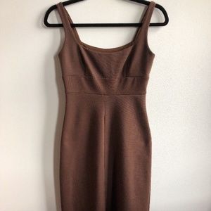 BCBG Maxazria Chocolate Brown Bodycon Wiggle Dress